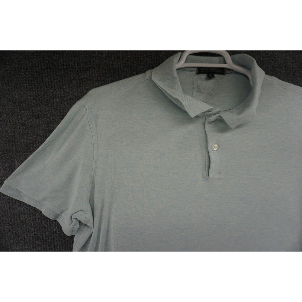 Banana Republic Polo Shirt Mens XL Blue Short Sleeve Golf